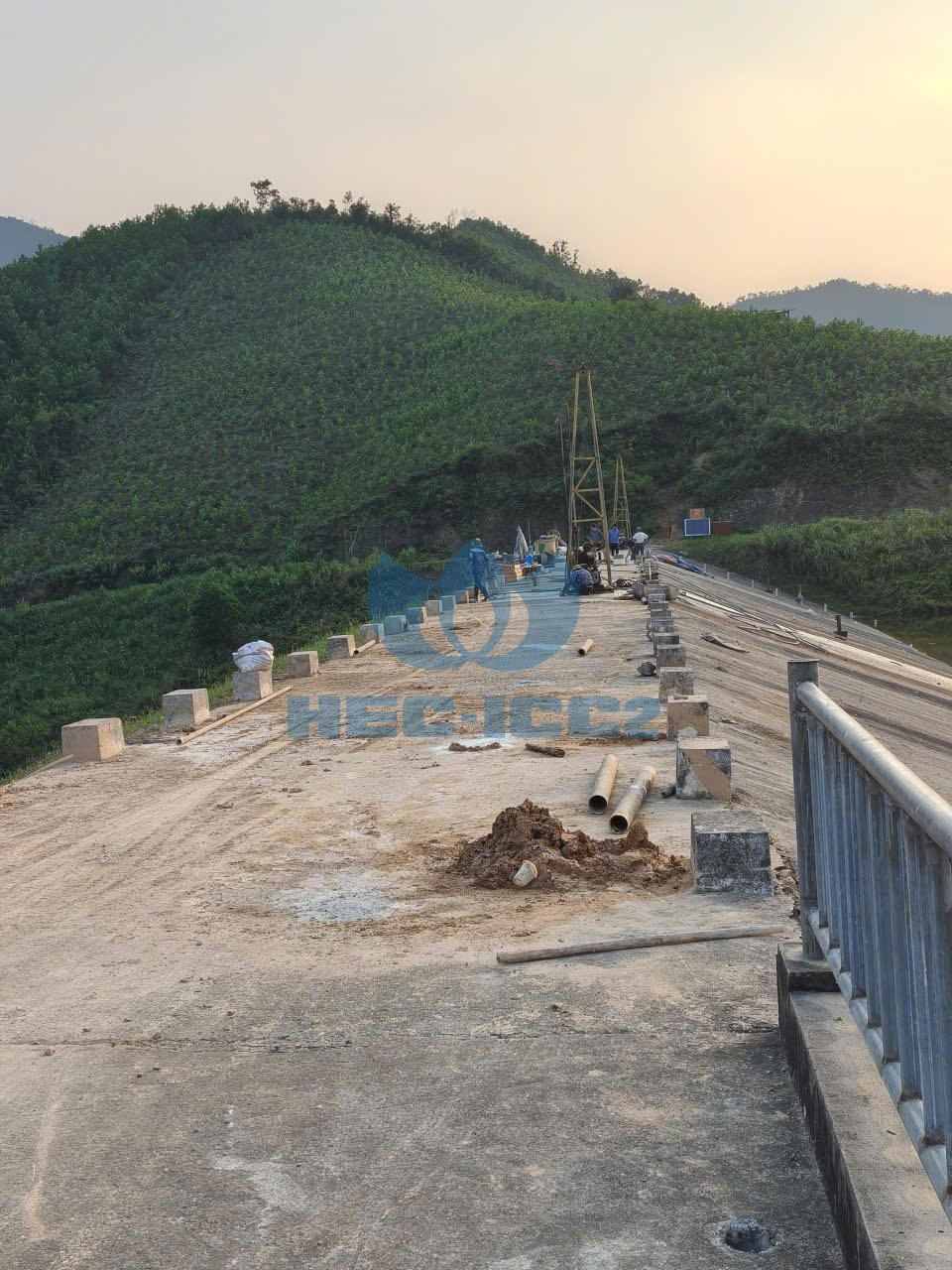  ICC2 Thi công khoan phụt chống thấm thân đập, hồ chứa nước Khe Mười, xã Ba Chẽ, tỉnh Quảng Ninh