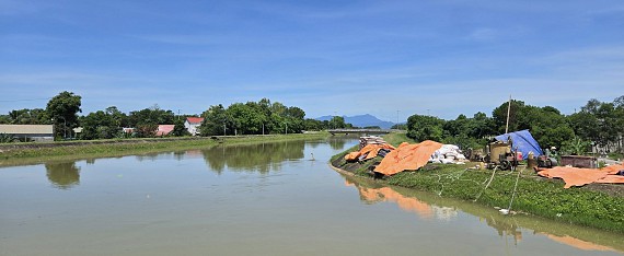 Hình ảnh ICC2 thi công khoan phụt công trình Sông Chu - tỉnh Thanh Hóa